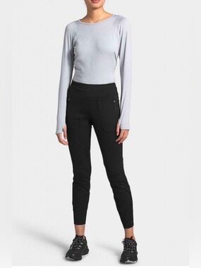 The North Face Women's Paramount Black Hybrid High Rise Tights Large EUC